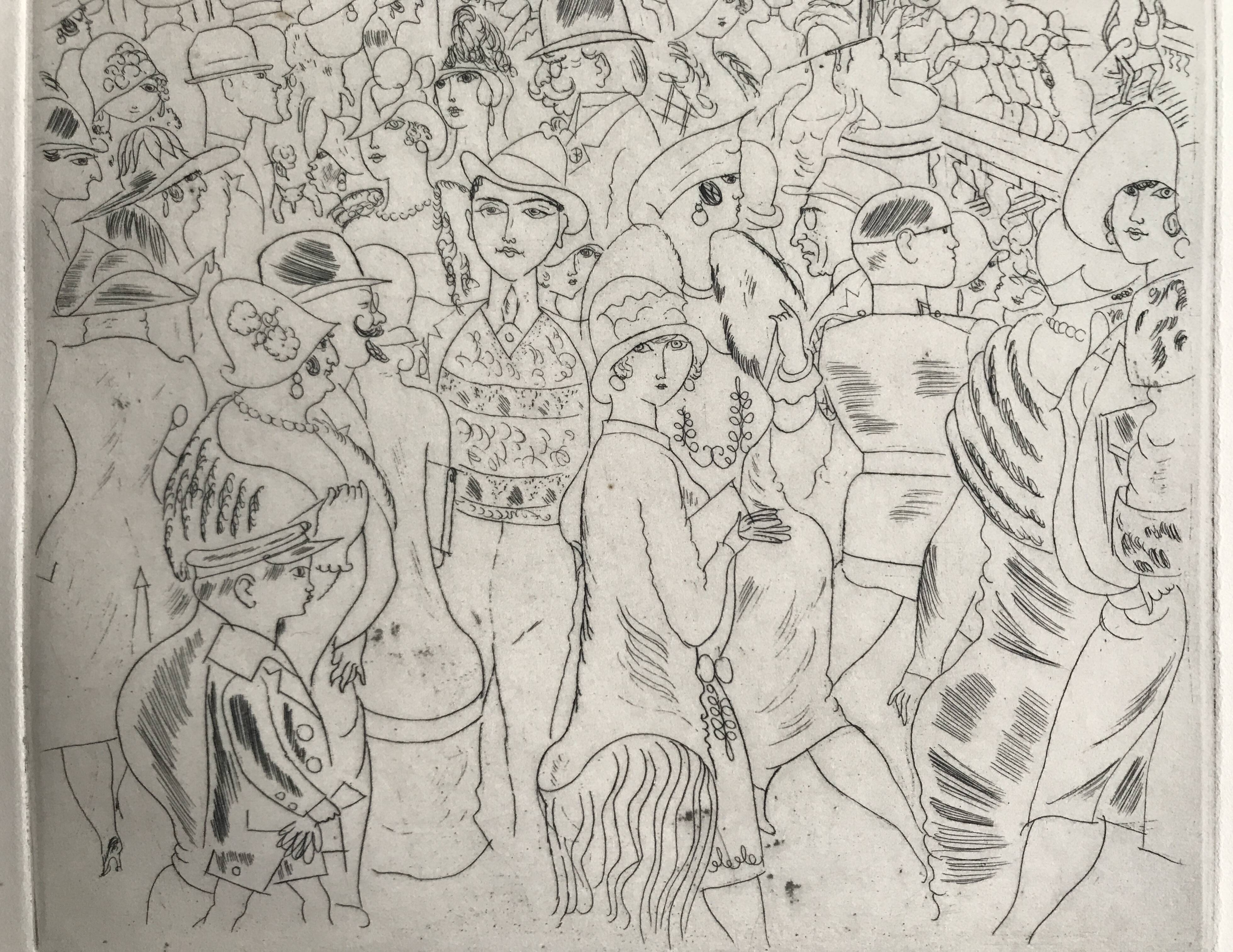 Chas-laborde boulevard des capucines (paris), 1927. original engraving