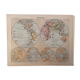 Lithograph engraving world map of 1897