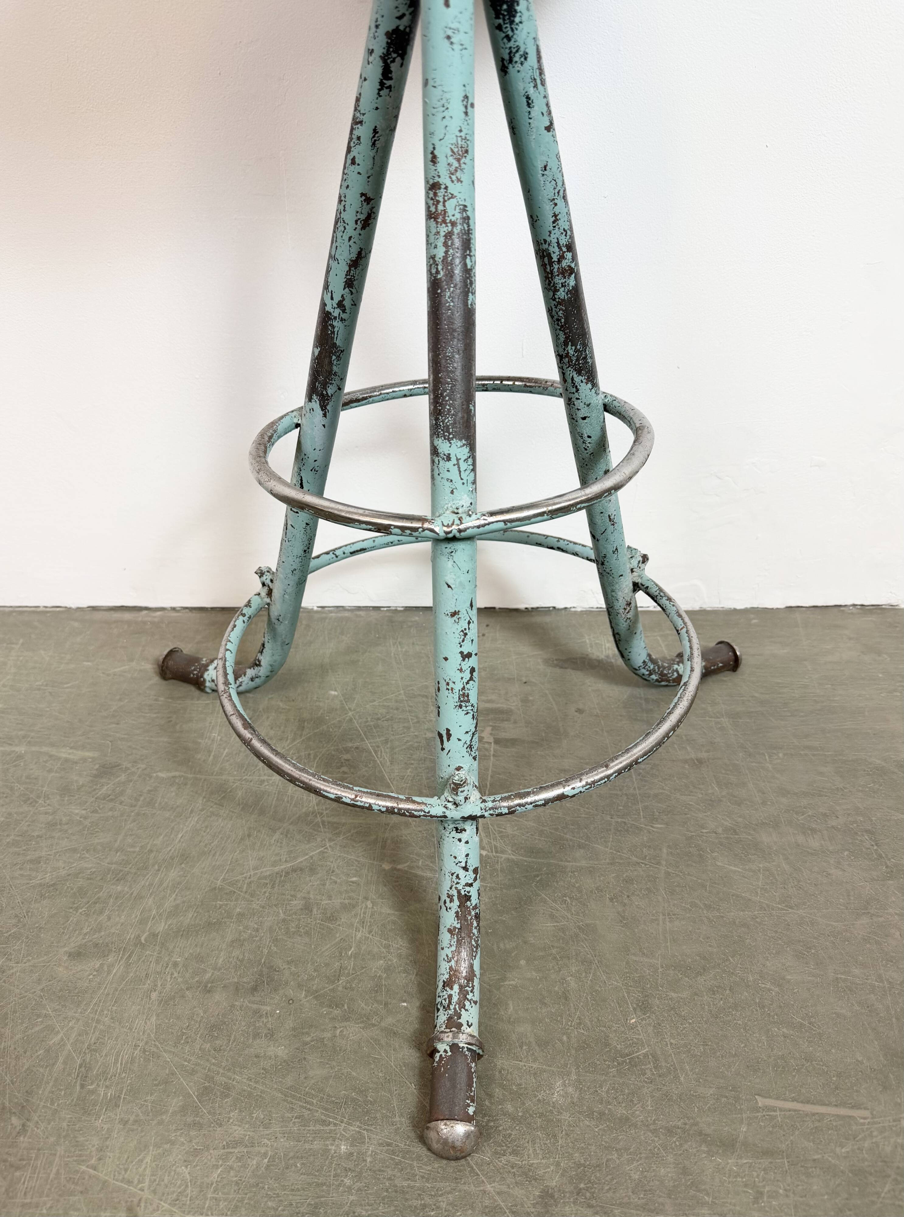 Green Industrial Workshop Stool, 1960s