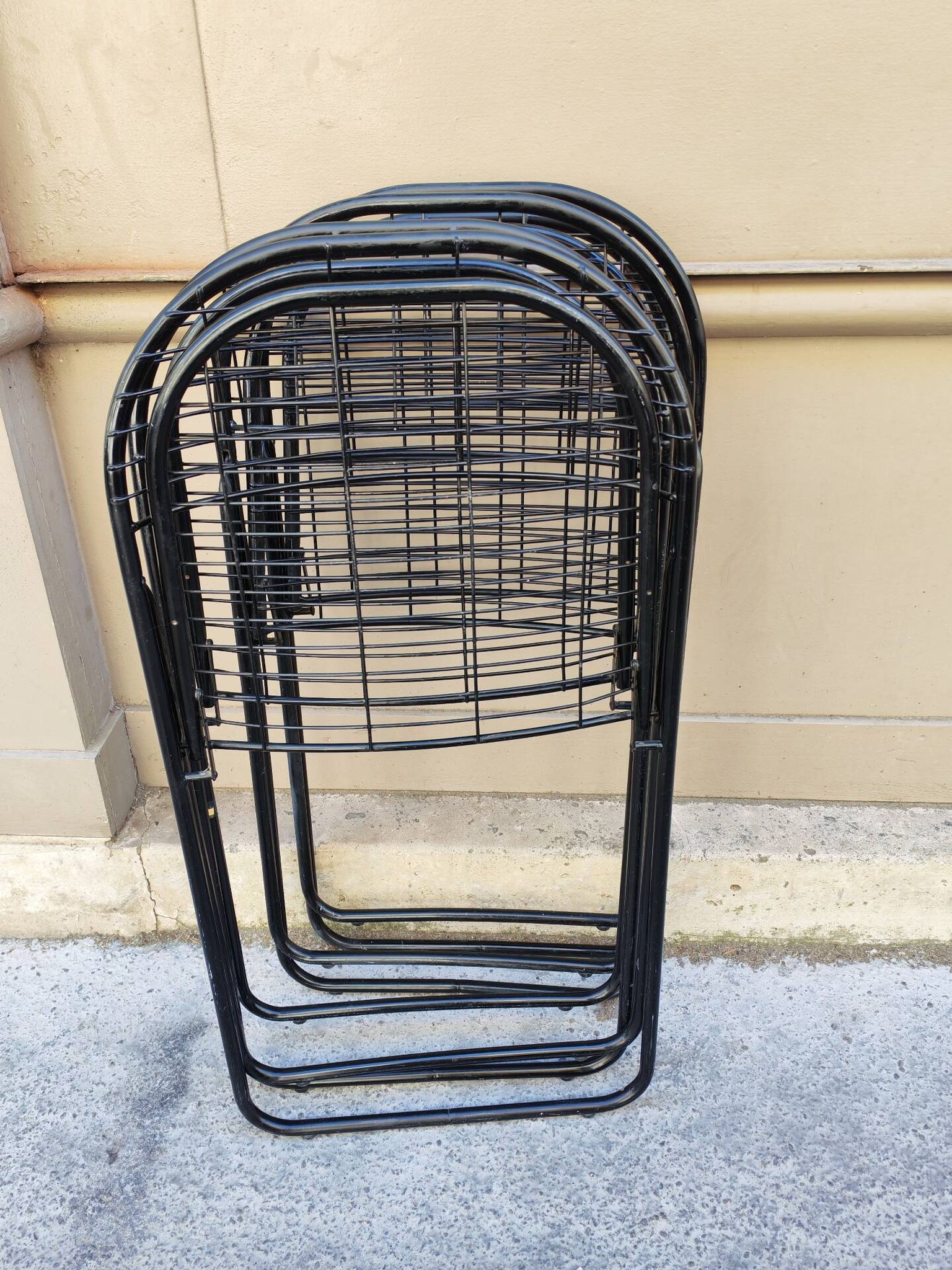 Set of 4 minimalist chairs "Åland" Niels Gammelgaard 1980