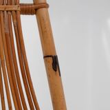 2x Italian bamboo and rattan high back chair, mid-century modernism, Italy 1960s