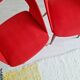 4 Chaises Louis Paolozzi rouge