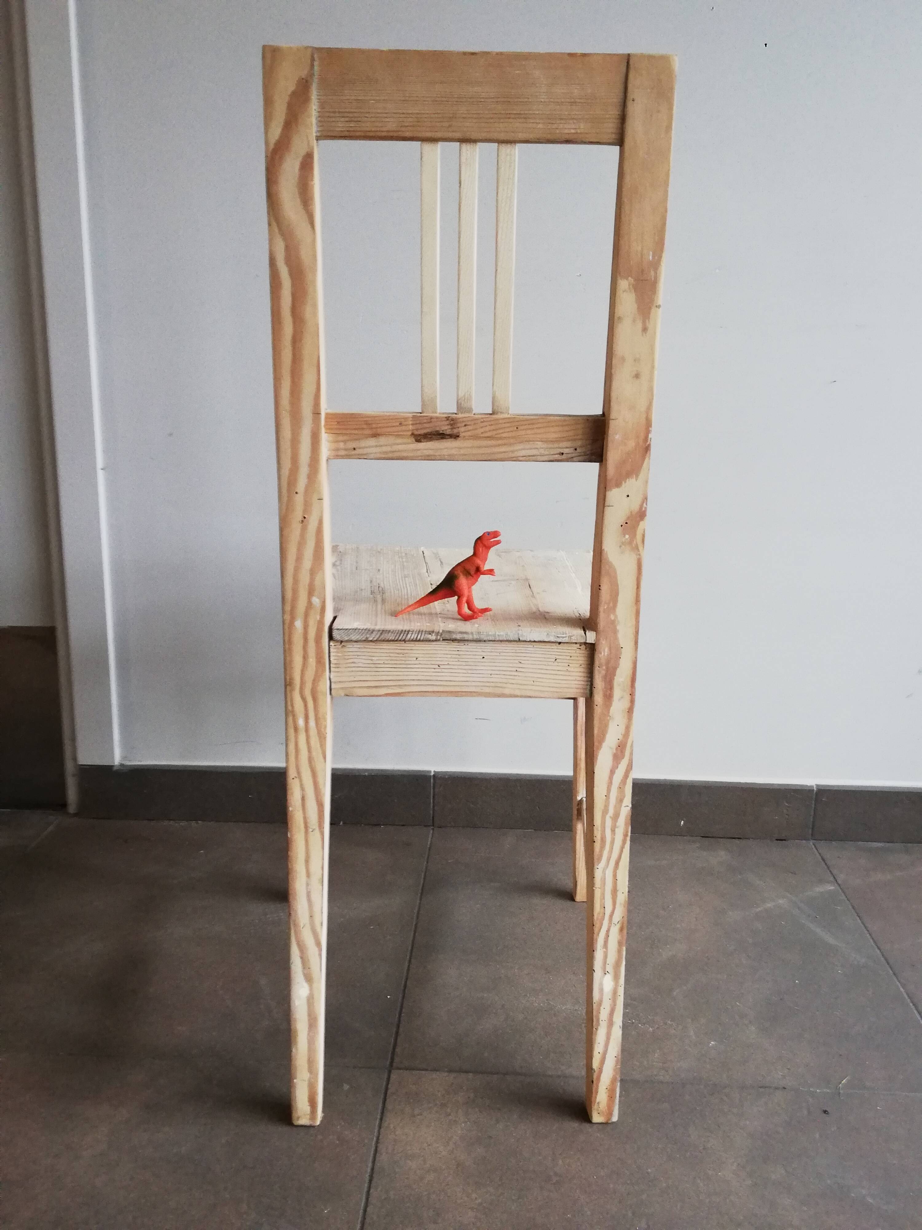 Set of 5 vintage wooden chairs