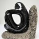 Pair of sculptural ceramic bookends design 70s
