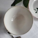 Antique faceted earthenware bowl, Digoin Badonviller