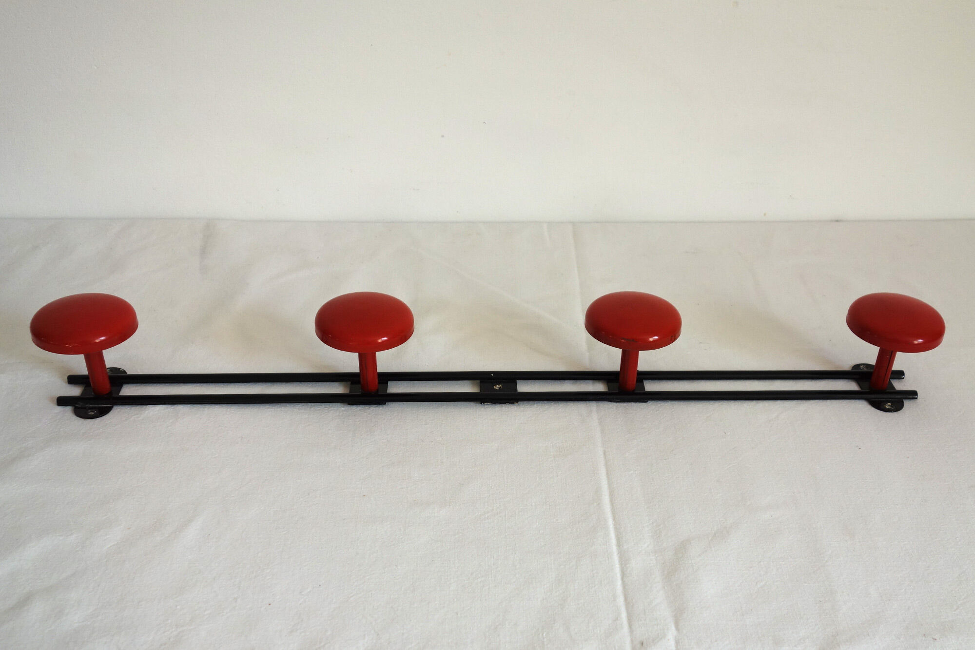 Vintage metal wall coat rack