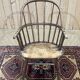 19th century English armchair in 19th century elm and beech