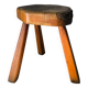 tabouret en bois style brutaliste années 30-40