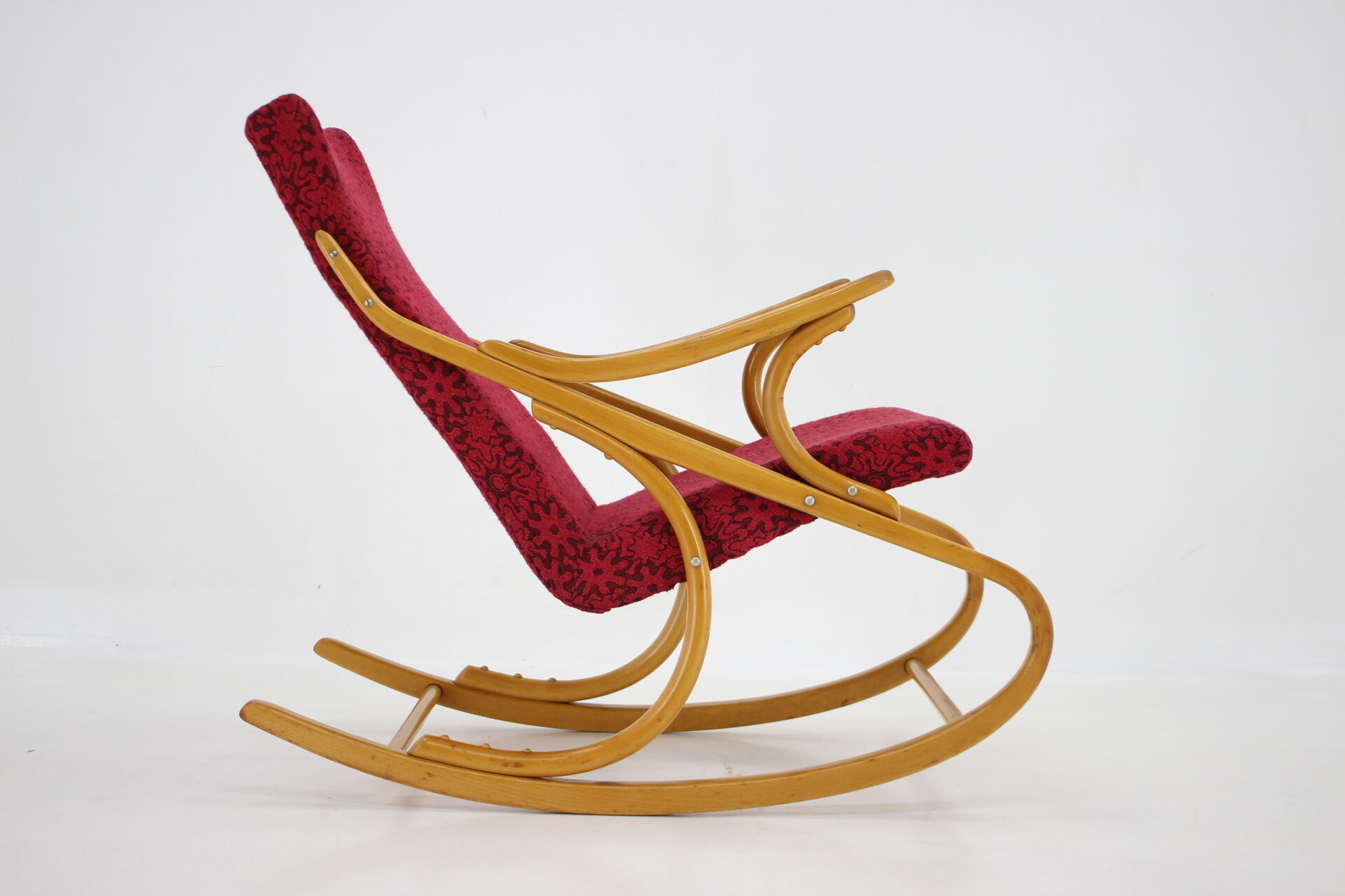 1970s Beech Rocking Chair by Ton, Czechoslovakia