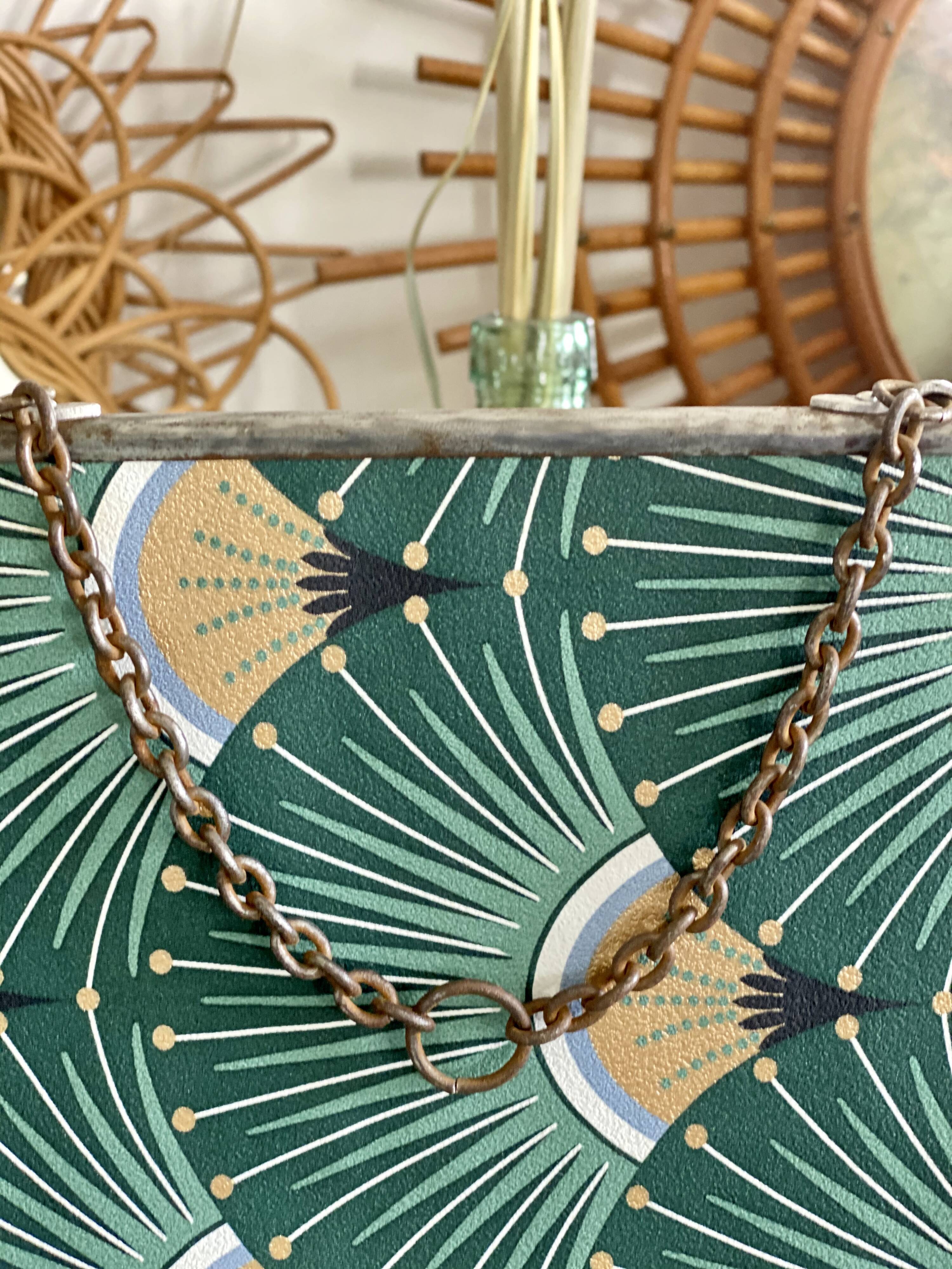 Vintage triptych barber mirror