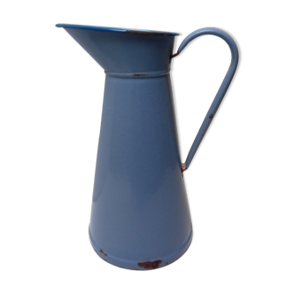 Broc émaillée bleu