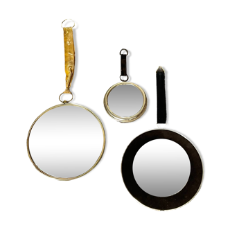 Trio of medallion mirrors from the 60s-70s