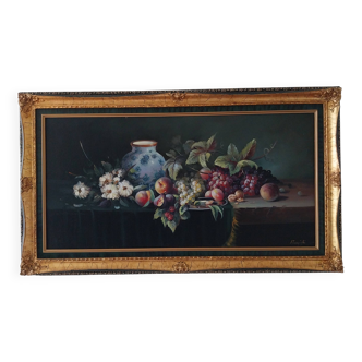 Tableau  peinture perse nature morte