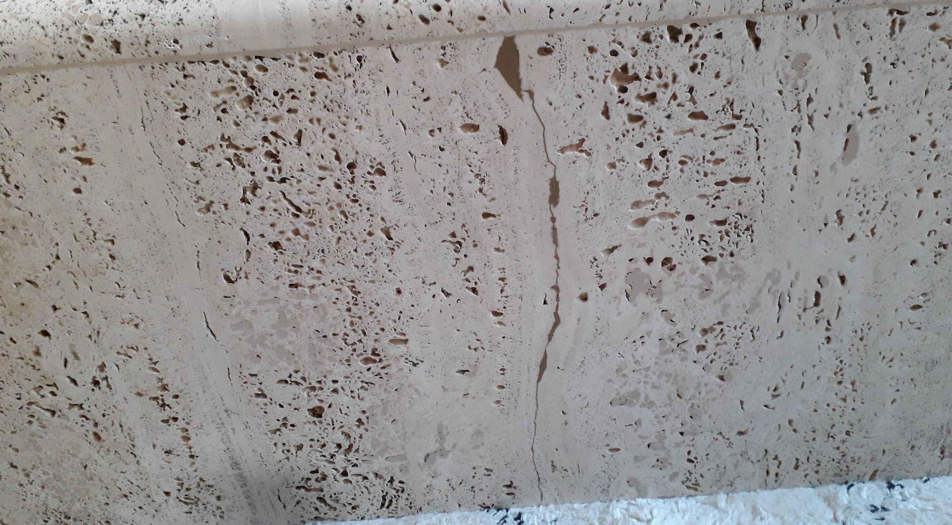 Coffee table in travertine