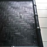 Table d'appoint bois et bambou noire