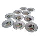 Flat plates Terre de fer St Amand and Hamage Nord - Hand painted