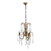 Murano Glass Teardrop Chandelier in the Style of Venini, Italy