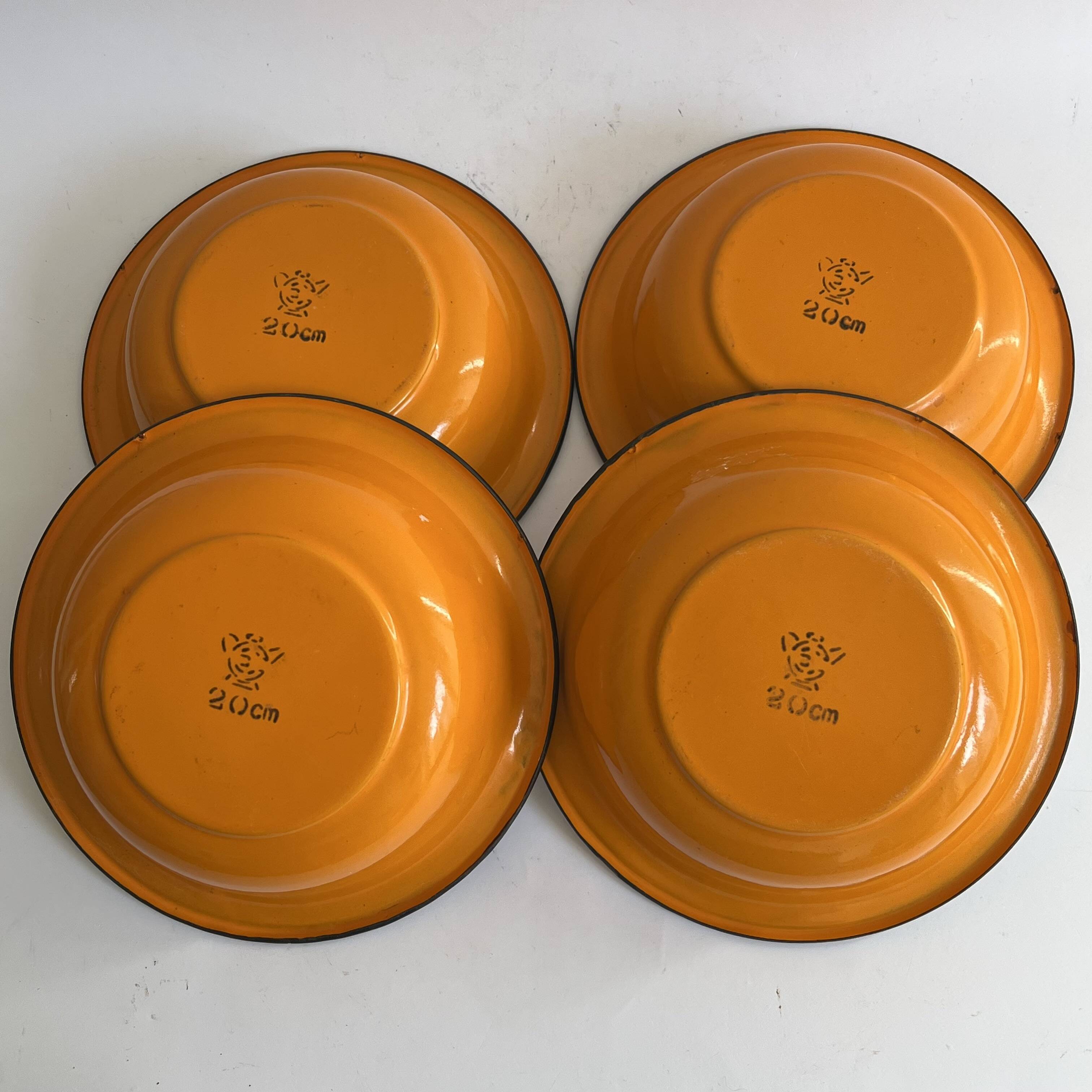 Ensemble de bols émaillés, coupelles vintage