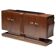 Art Deco walnut sideboard with brass details and sculptural base, France, 1930s