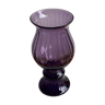 Vase balustre en verre prune