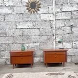 Pair of bedside tables, end of vintage sofa, old 1950