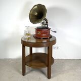 Amsterdam School side table with glass top