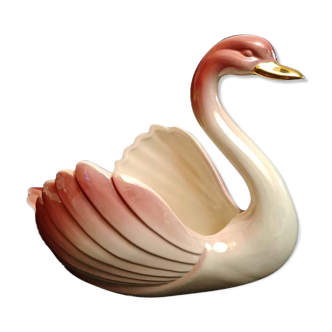 Pot cygne ancien en céramique