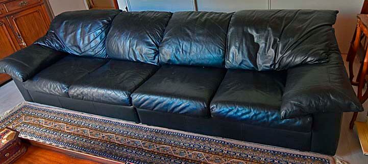 High-end vintage 4-seater sofa Giovanni Erba