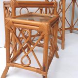 Rattan nesting tables