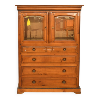 Vitrine formant une commode et un bureau