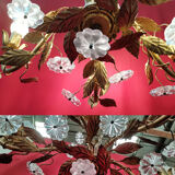 Chandelier with golden foliage and grapevines