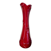 Vase soliflore Murano rouge vintage