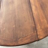 Round folding pine table mountain furniture