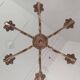 Genuine bronze lustre Lucien Gau Paris 6 lights 1960s