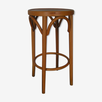 Tabouret ancien en bois cintré style baumann