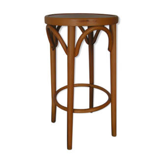 Tabouret ancien en bois cintré style baumann