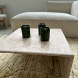 Modular travertine coffee table