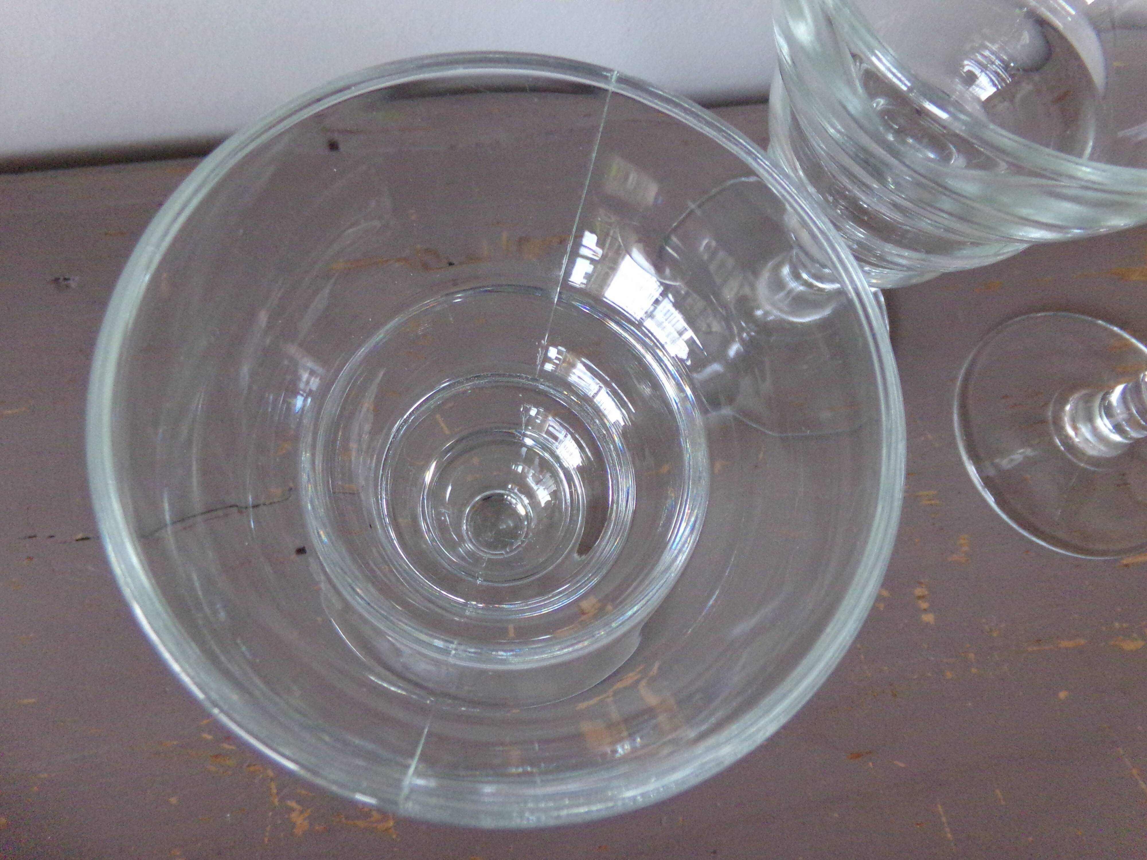 Old glasses from the clairet France glassworks