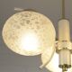 Vintage chandelier MCM Sputnik pendant lamp 1970s white hanging lamp