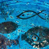 Bowl in the shape of a fish, modern fish from the mid-century by Aldo Londi for Bitossi, Italy, 1960s.