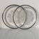Pair of bottle coasters, in crystal and silver with Minerva hallmark.