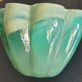 Pot en verre bicolore