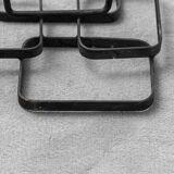 Vintage wall coat rack in metal, 1970s modernist