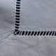 Old linen sheet embroidered with fancy days-monogram GB-225x278cm