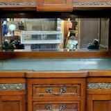 Très Rare buffet bibliothéque aux Putti Empire de forme demie lune