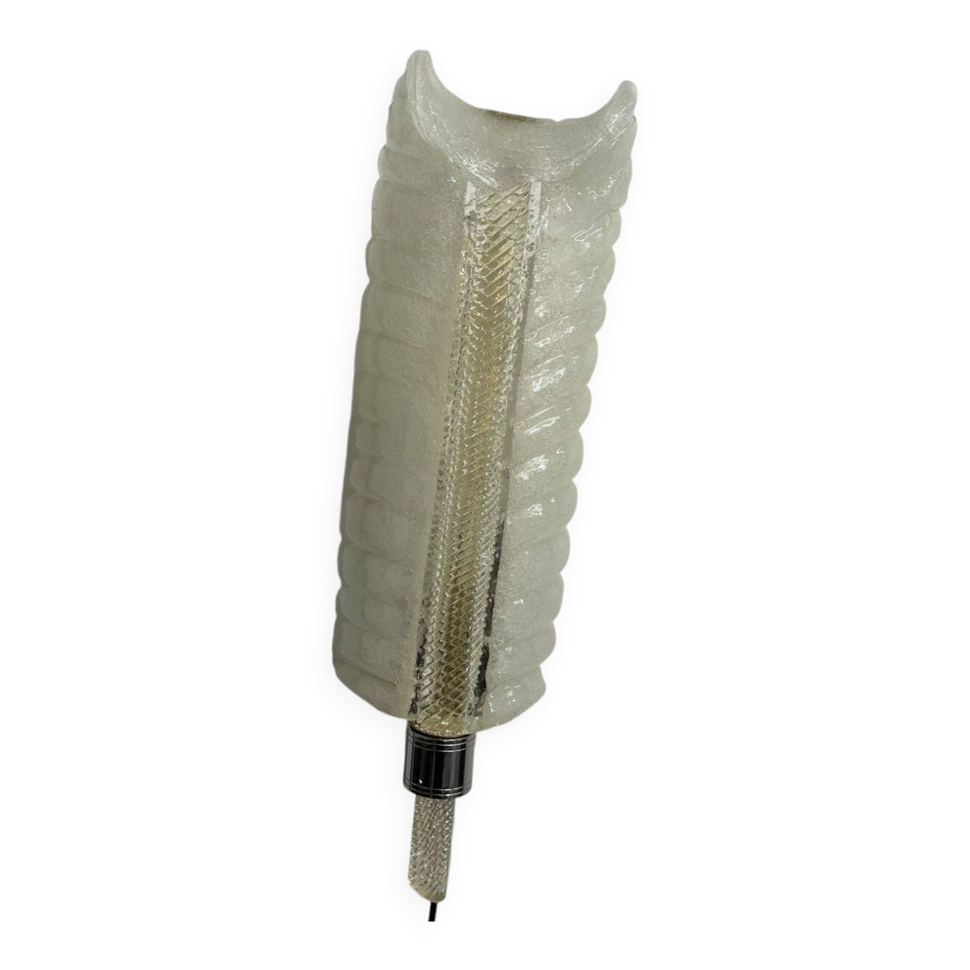 Applique Murale Feuille en Verre de Murano attribuée à André Arbus pour Barovier & Toso, 1950s