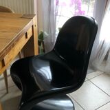 Set of 3 chairs Vintage black Verner Panton