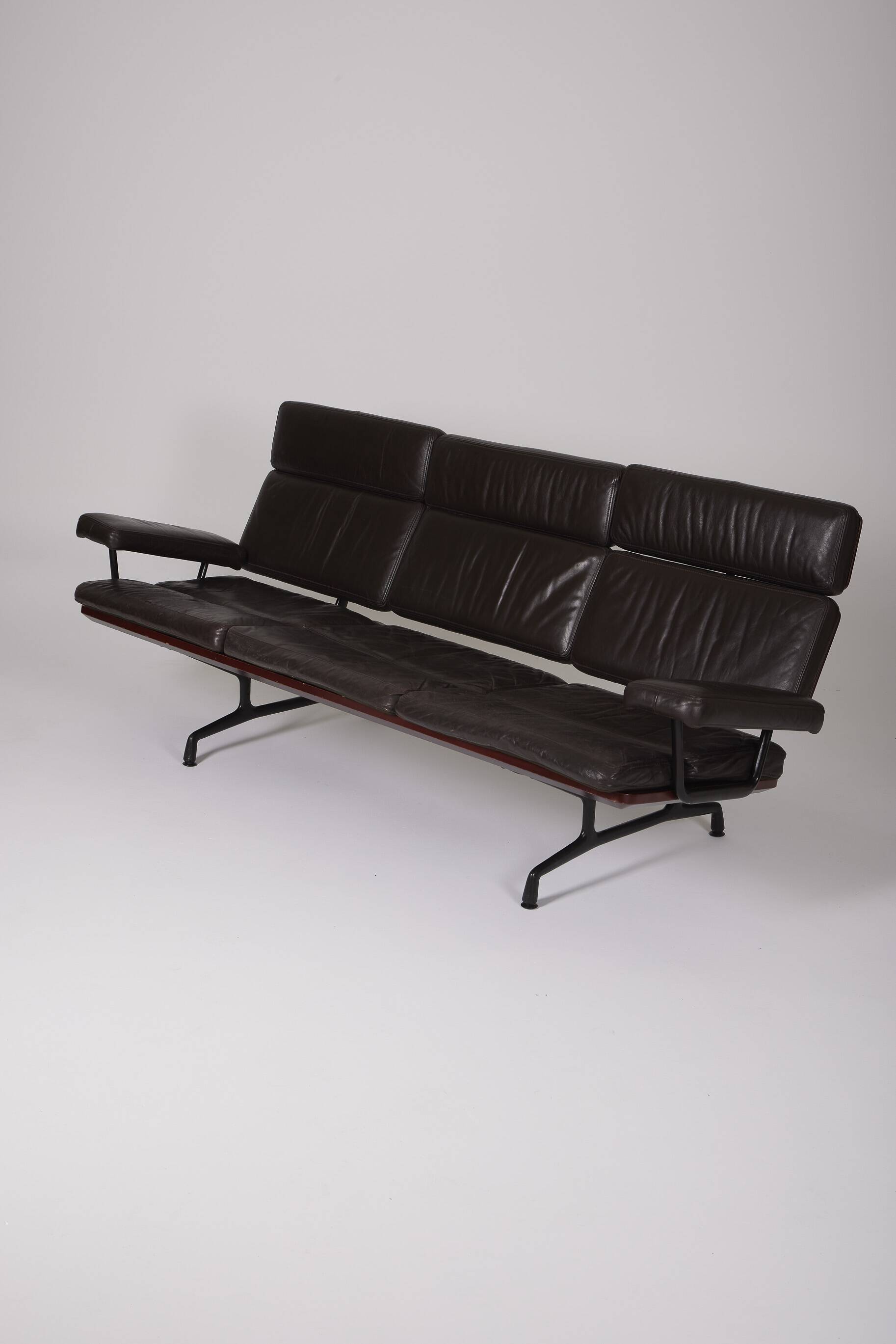 Charles and Ray Eames leather sofa, 1980s