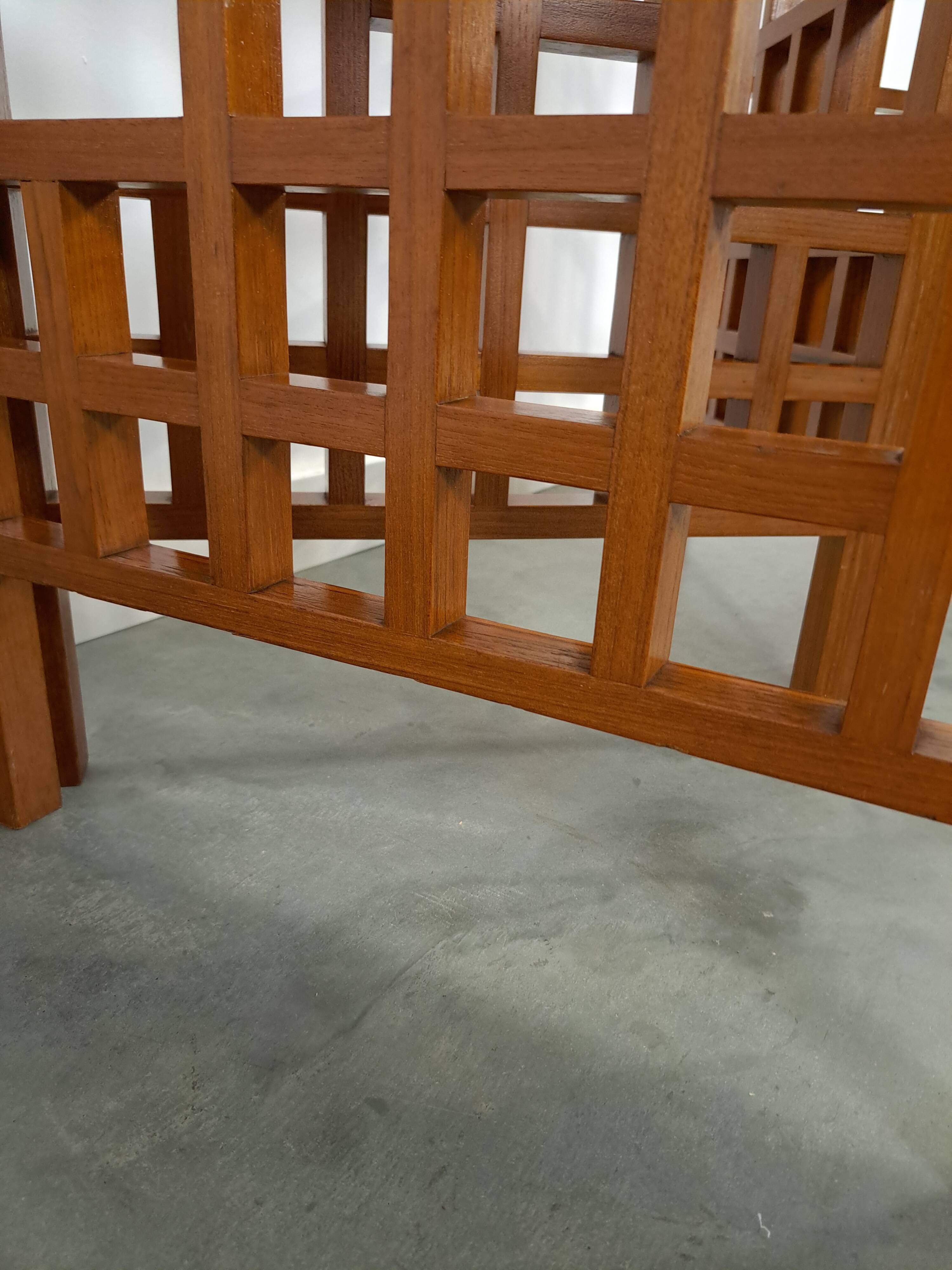 Séparateur de pièce en teck houten kamerscherm