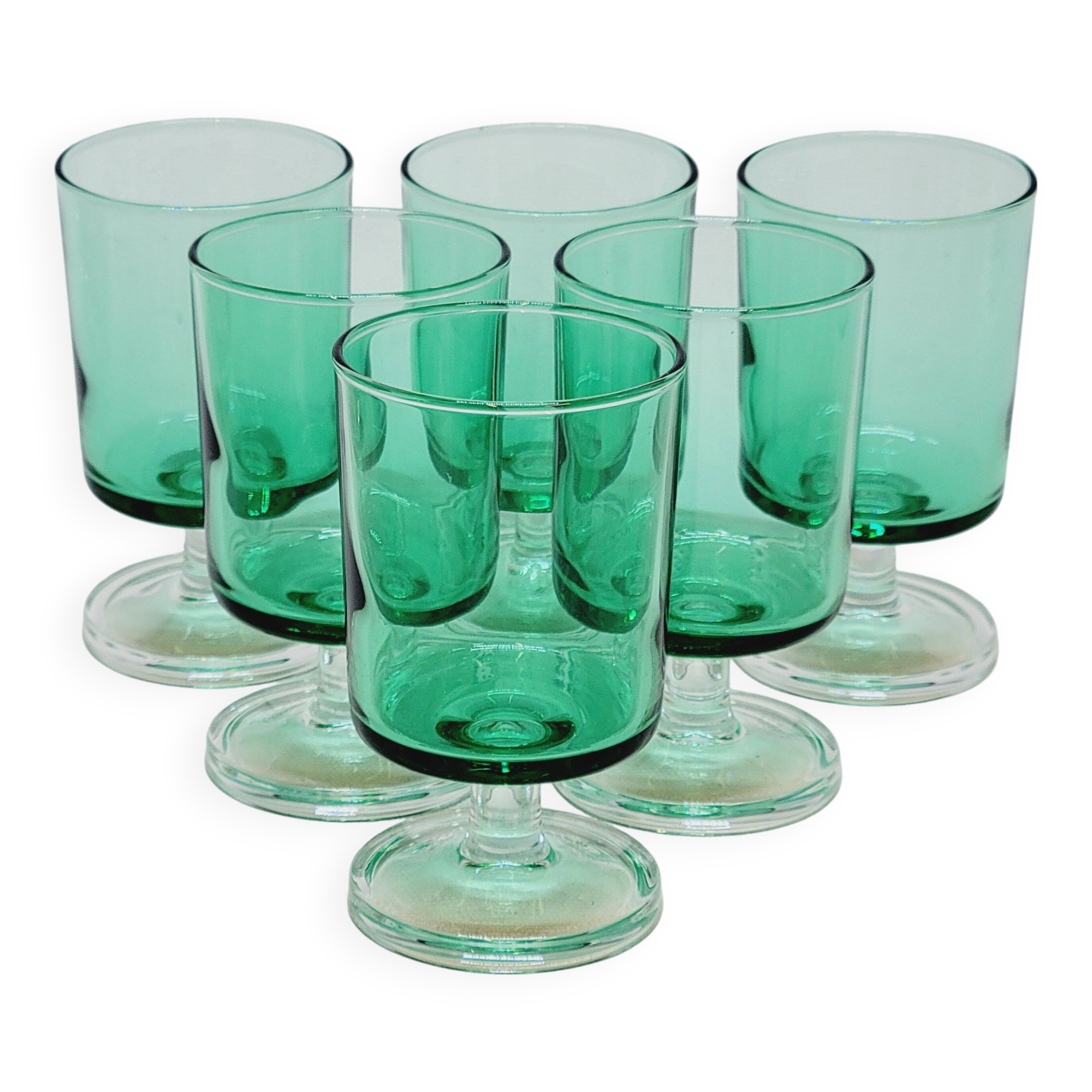 6 Luminarc Sweden Mint Green Glasses